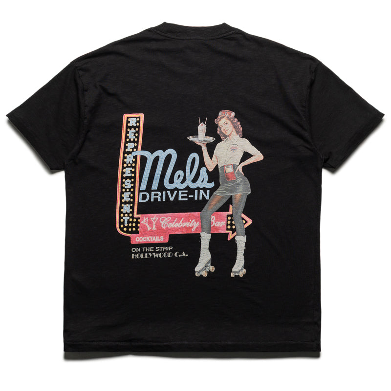 Mel's Diner x Represent Tee - Jet Black