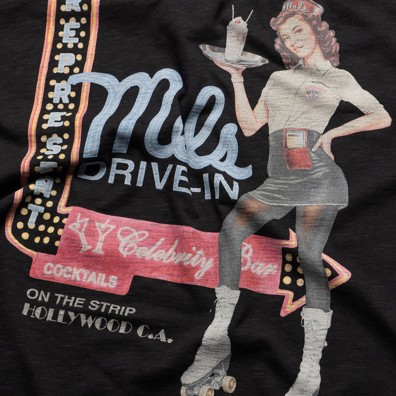 Mel's Diner x Represent Tee - Jet Black
