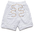 Rhude Mesh Piping Baggy Track Shorts - White/White