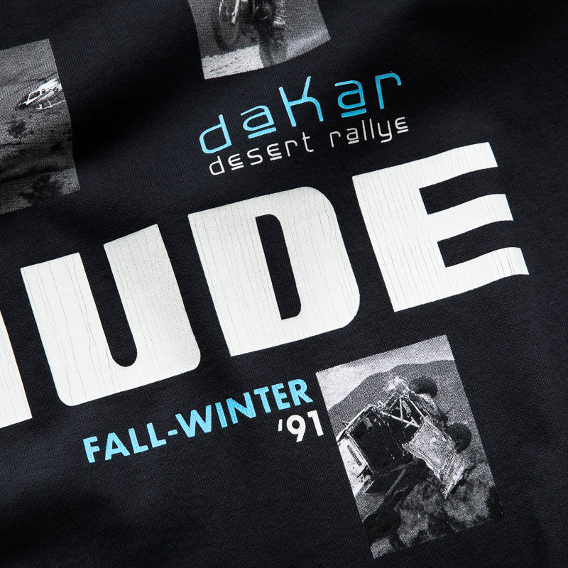 Rhude Winter 91 Rallye Tee - Vintage Black/White