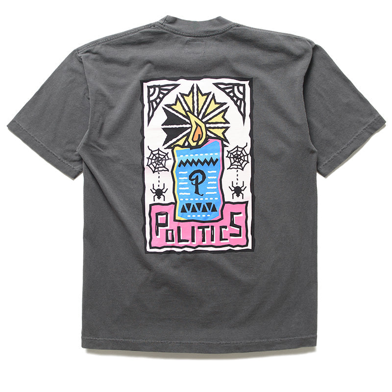 Politics Candle Tee - Vintage Black