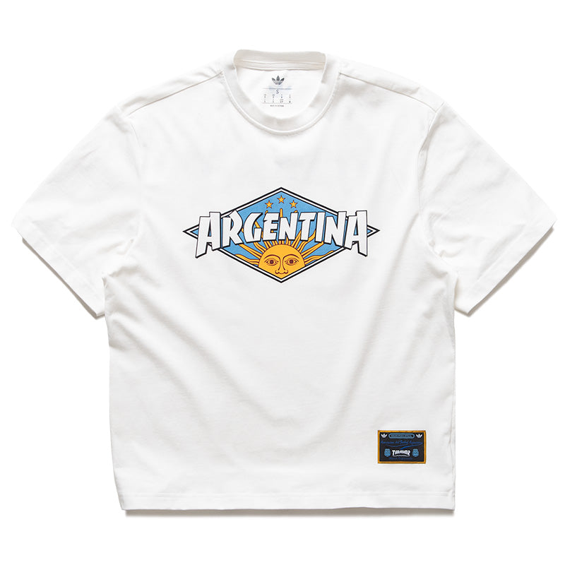 Thrasher x Adidas Argentina Tee - Core White