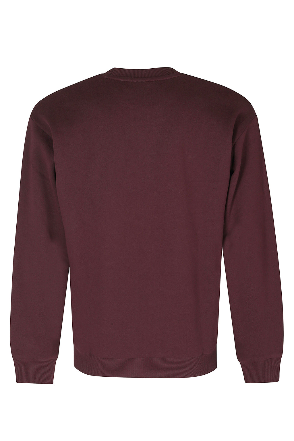 Burgundy Brushed Cotton Crewneck Sweatshirt