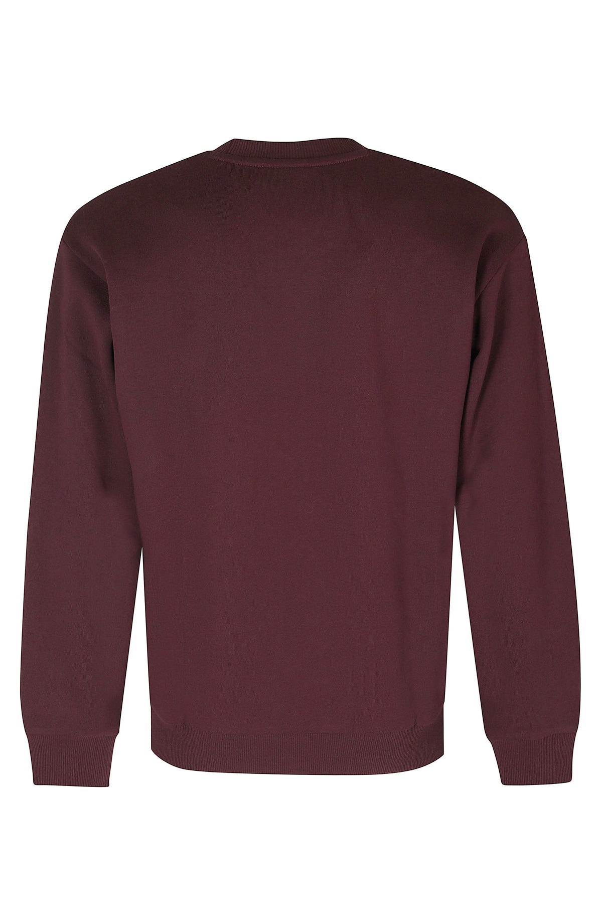 Burgundy Brushed Cotton Crewneck Sweatshirt