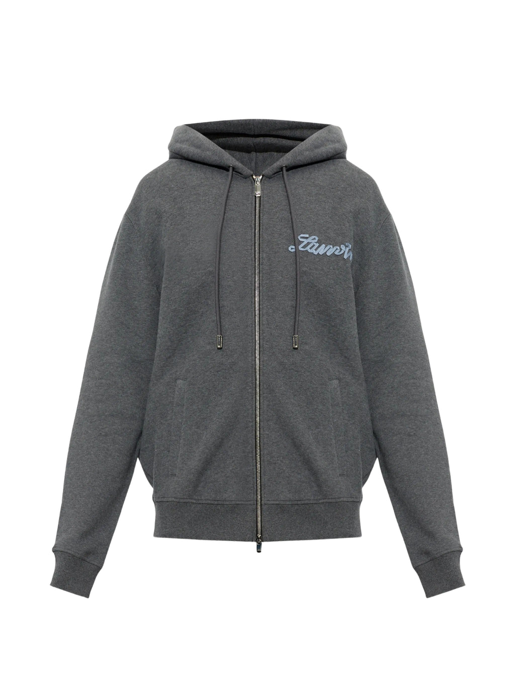 Zip-Up Hoodie With Contrasting Embroidered Logo