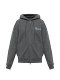 Zip-Up Hoodie With Contrasting Embroidered Logo
