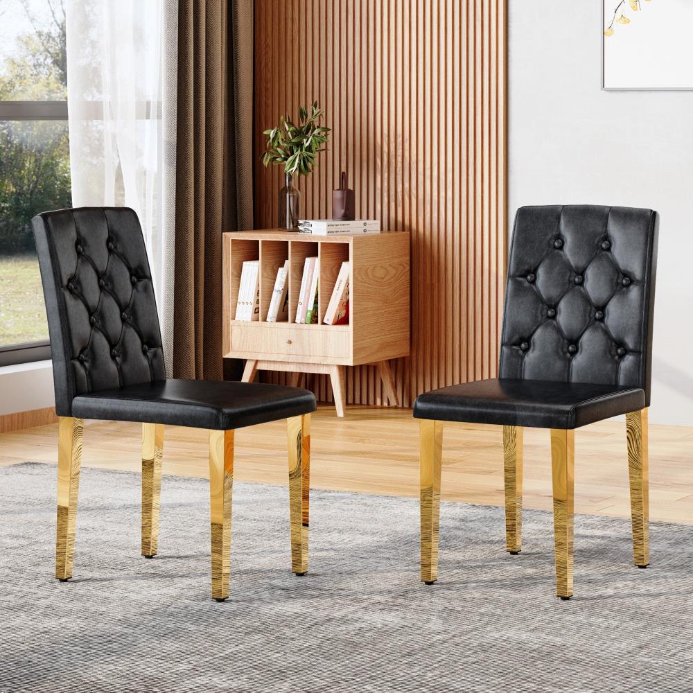 Elegant Dining Chairs with Buckle Backrest