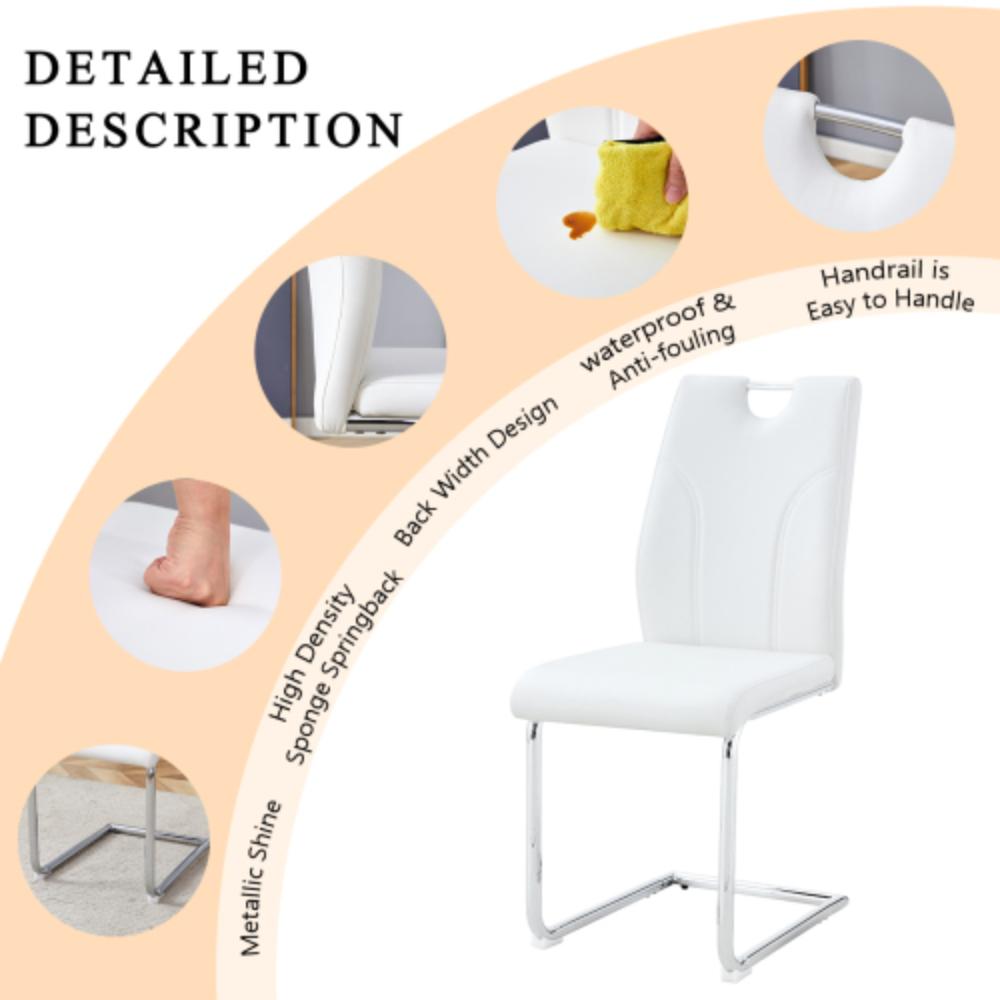 Modern Metal Leg Dining Chair Set