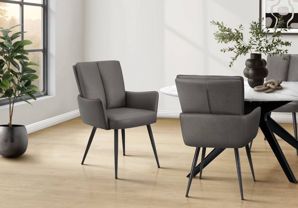 Set of 2 Contemporary Upholstered Dining Chairs