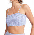 Milani Removable Straps Bandeau Top In Sky/red Stripe