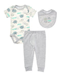 Baby Views 3pc Bodysuit, Pant & Bib Set
