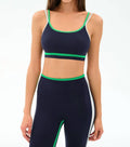 Eva Rigor Double Strap Bra In Indigo Spearmint