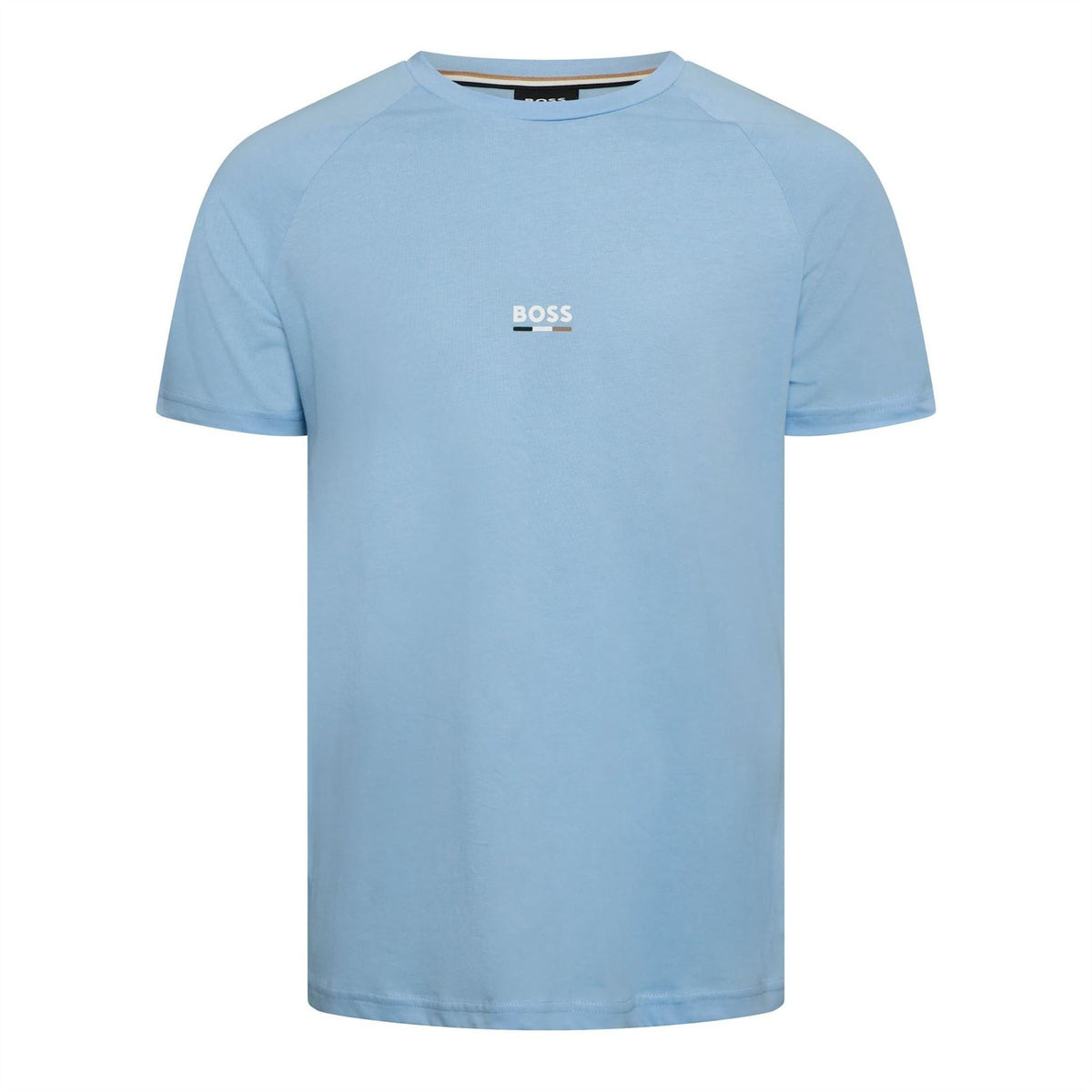 Hugo Wordmark Central Logo Crew Neck Raglan Short Sleeve T-Shirt