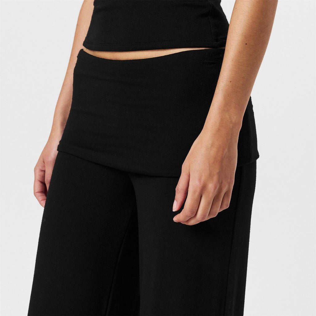 Naked Wardrobe Fold Over Wide Leg Pants