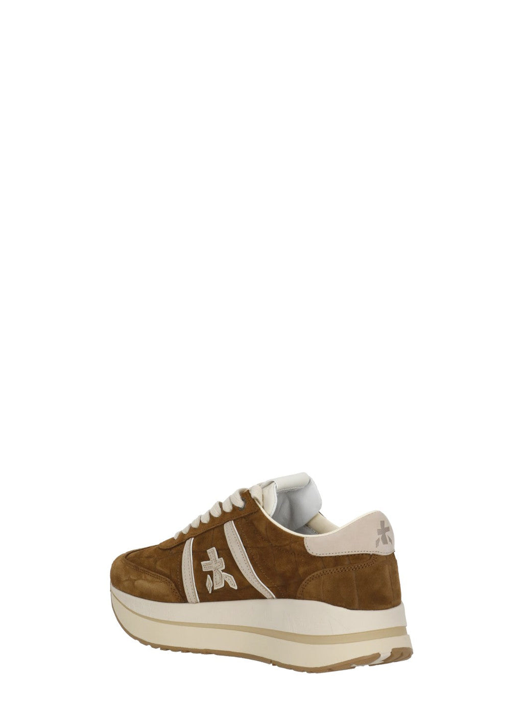 Brown Bethcoin 8509 Suede Leather Low-Top Sneakers