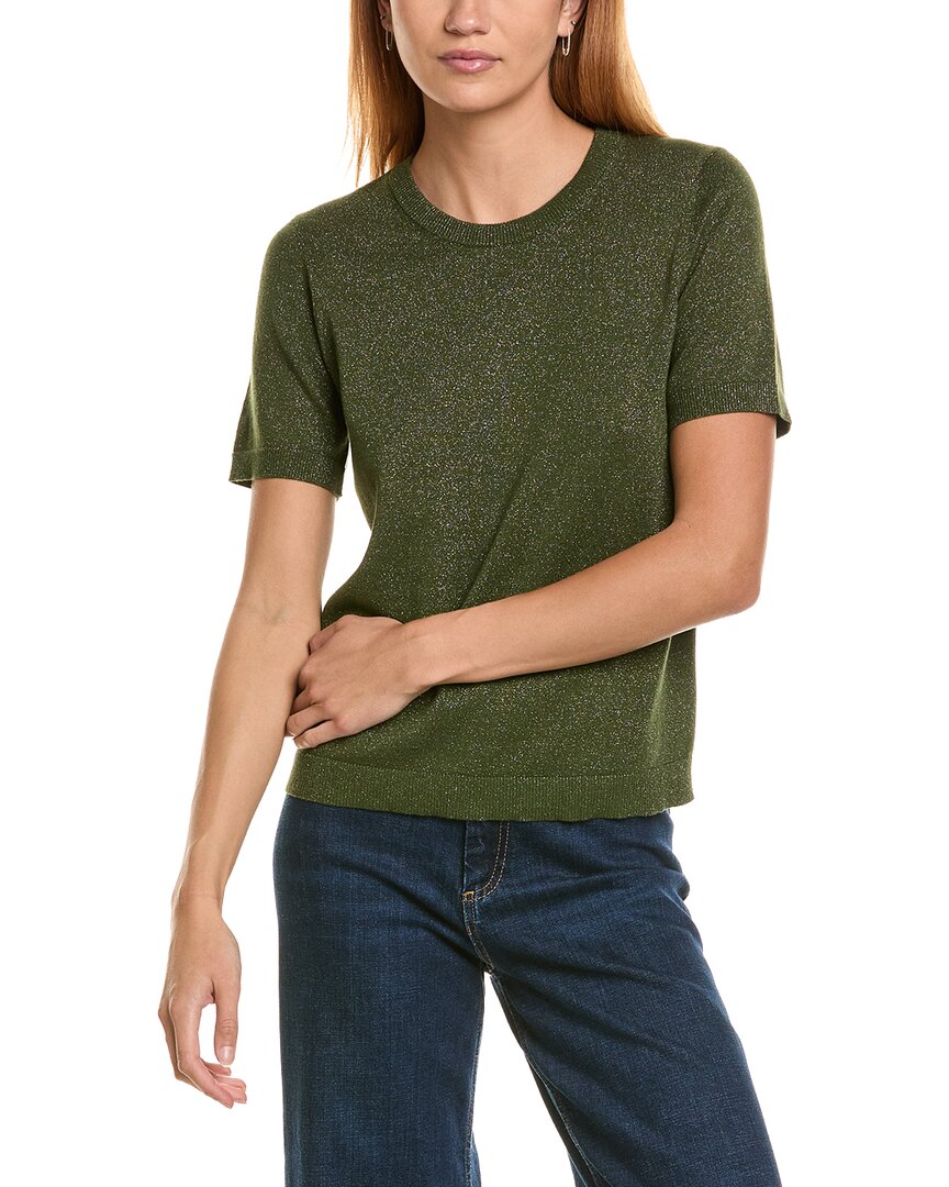 St. John Metallic Crewneck Sweater