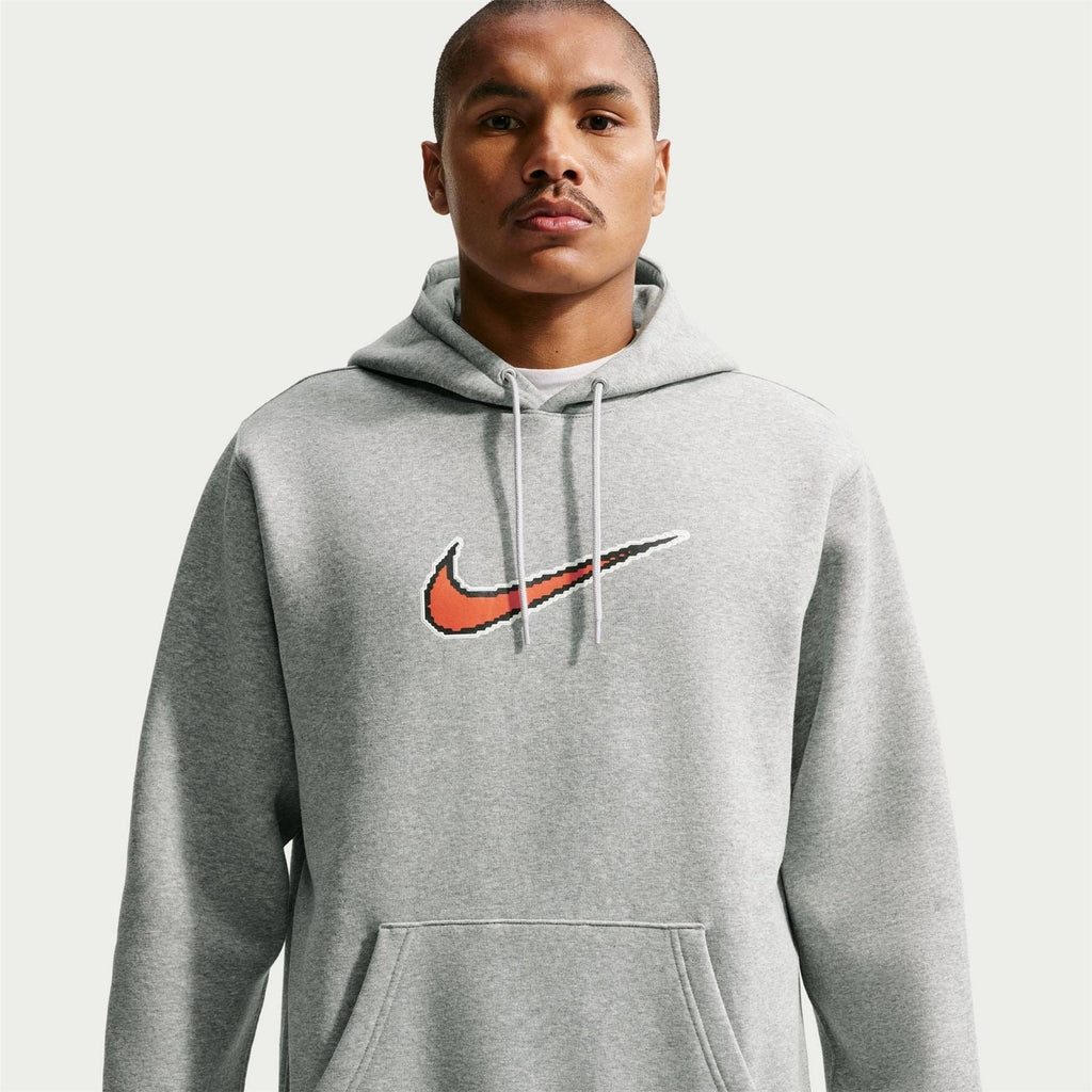 Nike Club Kangaroo Pocket Hooded Long Sleeve Sweatshirt