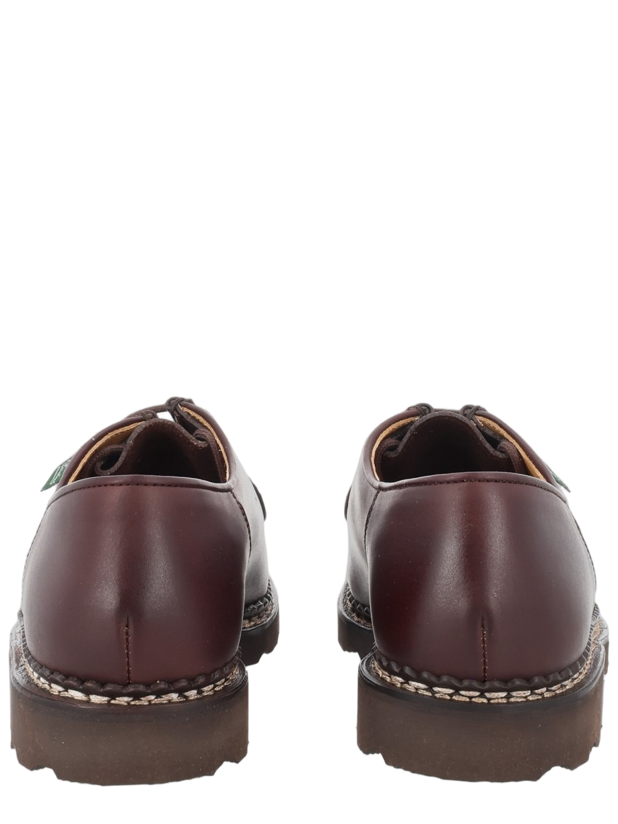 Burgundy Michael Moccasin-Toe Leather Shoes