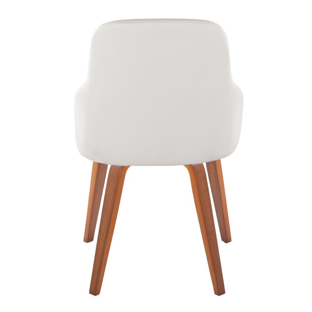 Set of 2 Mid-Century Accent Chairs with Solid Wood Frames and Padded Seating