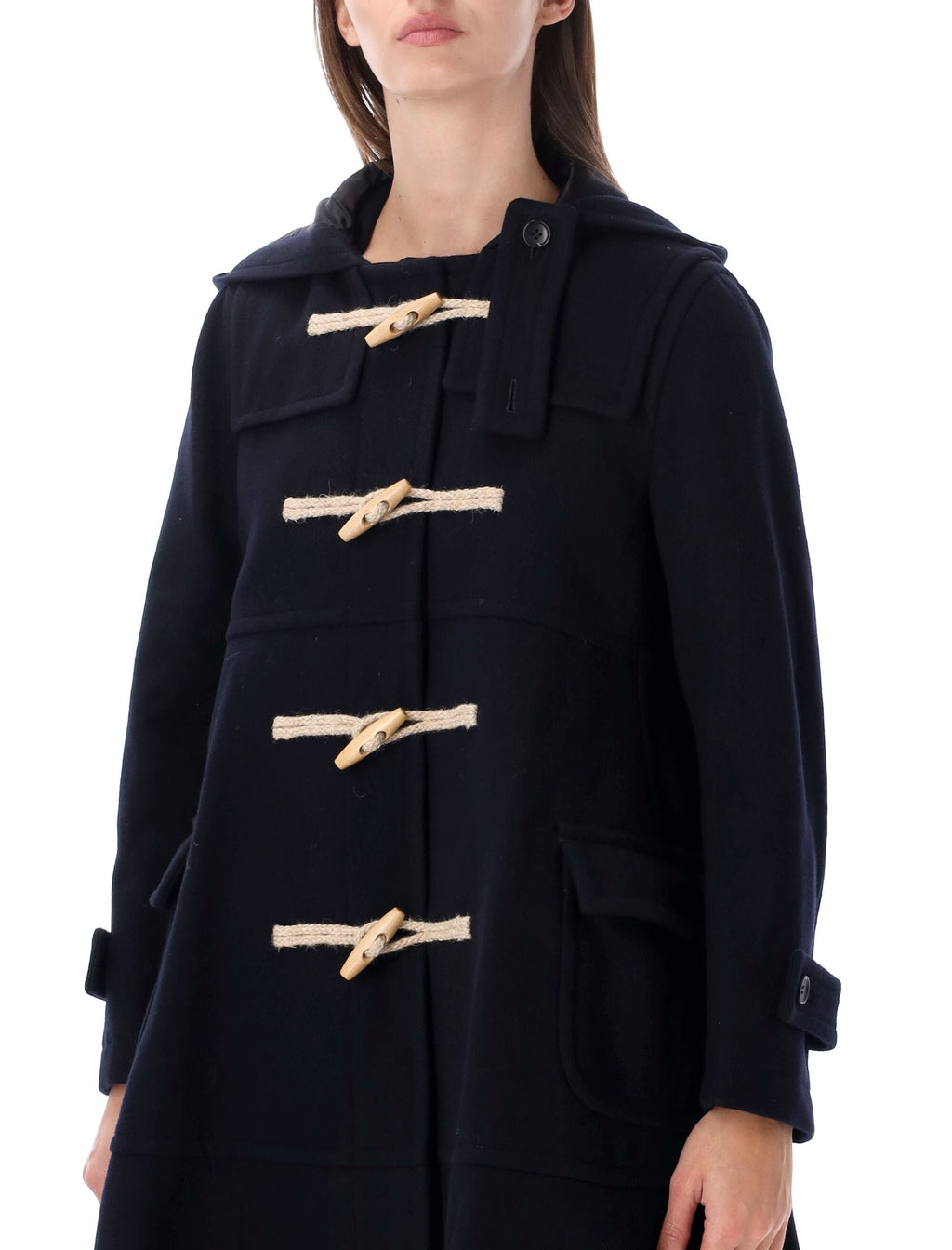 Alamari Flared Toggle Hooded Coat