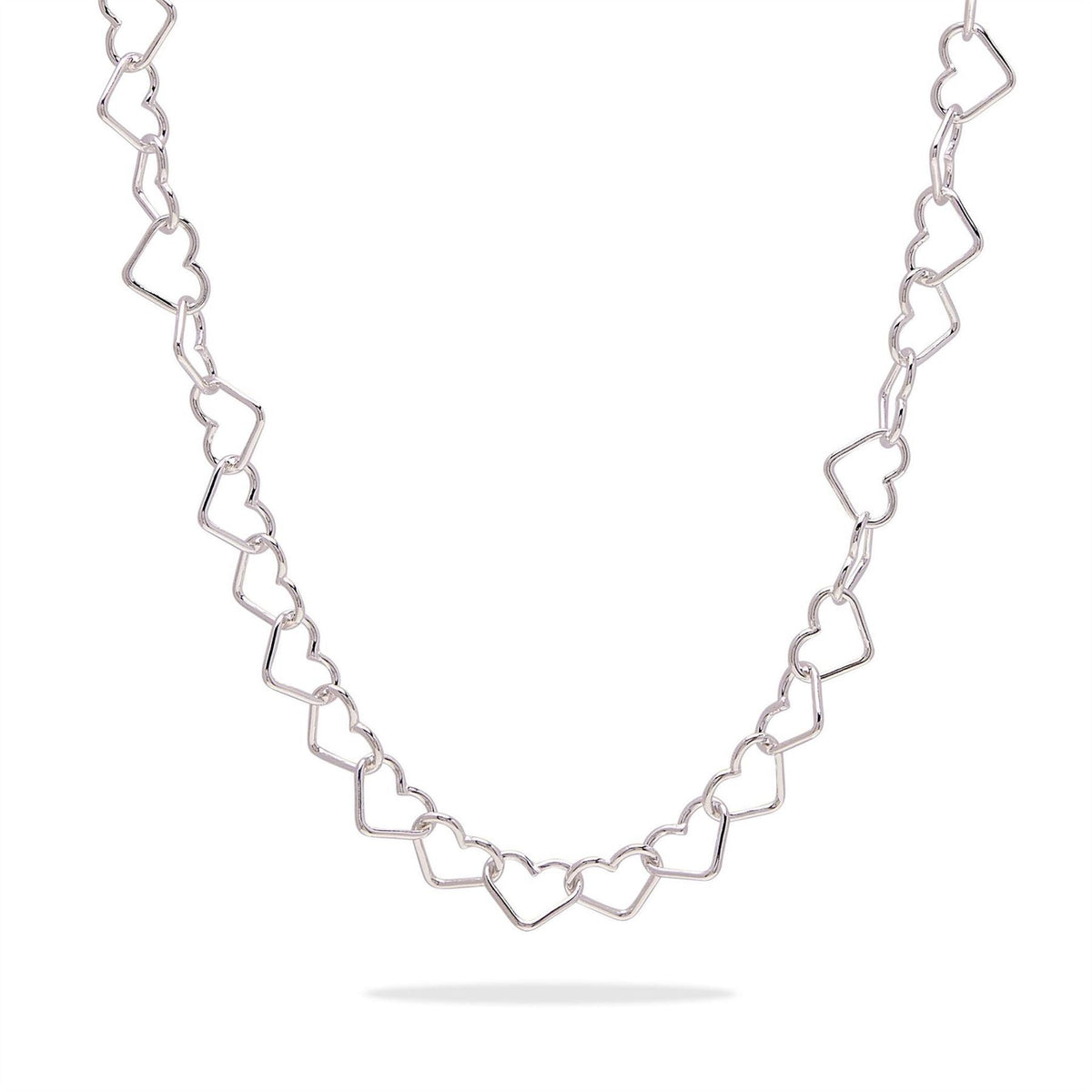 Common Lines Heart Link Necklace