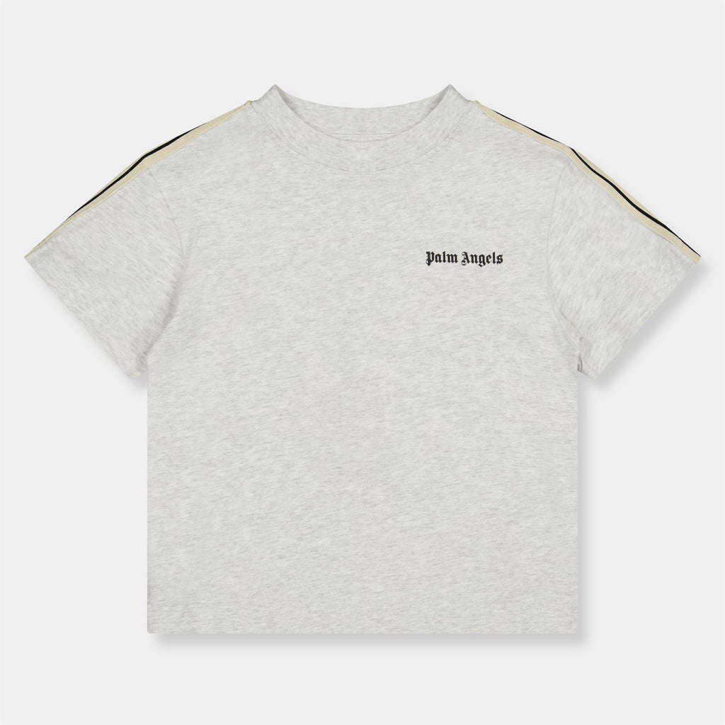 Palm Angels Regular Fit Logo Strip Crew Neck T-Shirt