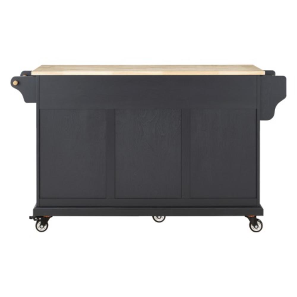 Kitchen Island with Rubberwood Countertop
