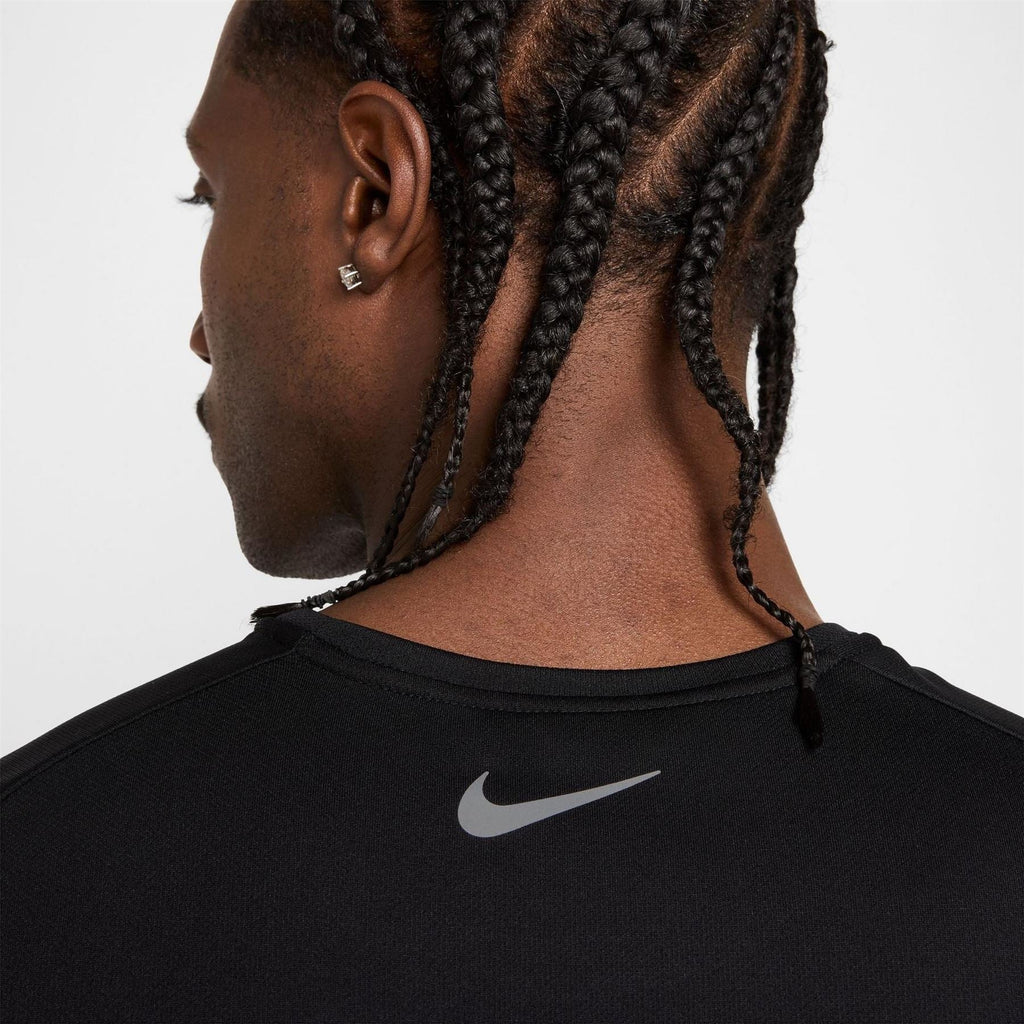 Nike Mile Logo Print Wordmark Crew Neck Short Sleeve Jersey T-Shirt