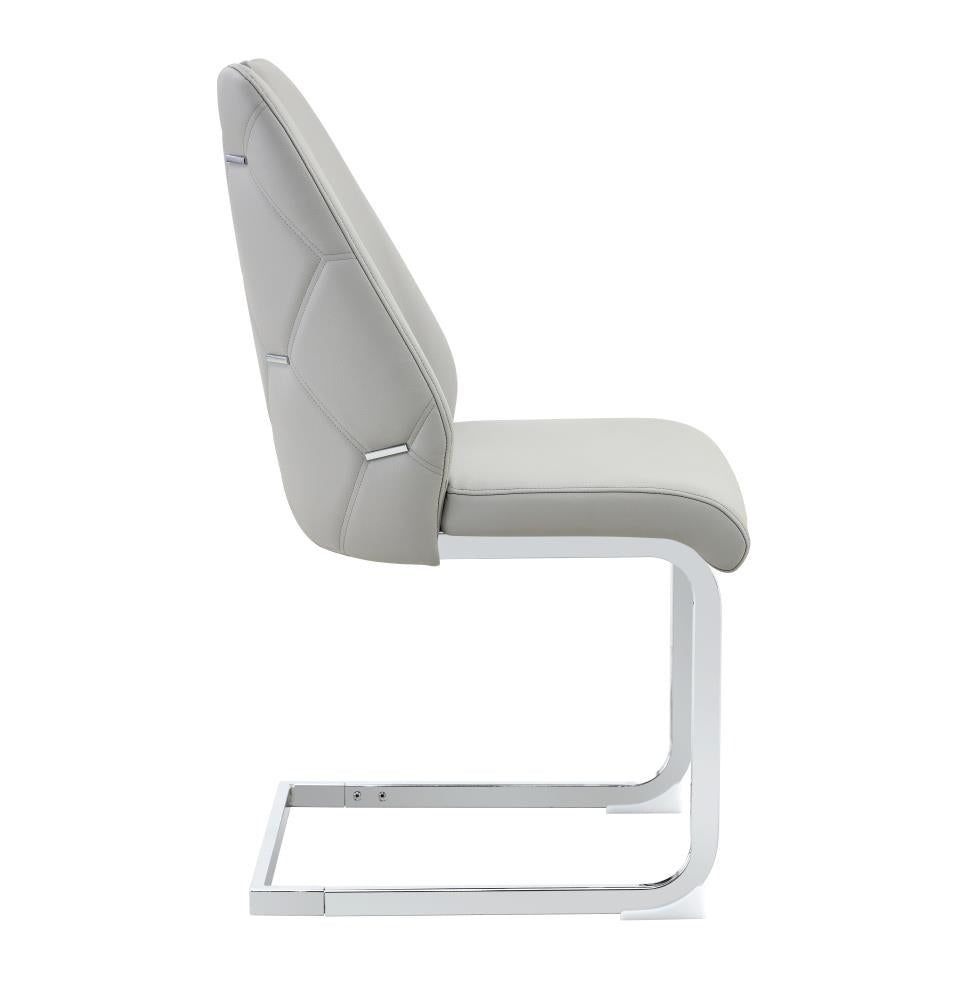 Set of 2 Contemporary Dining Room Chairs with Cushioned Seating