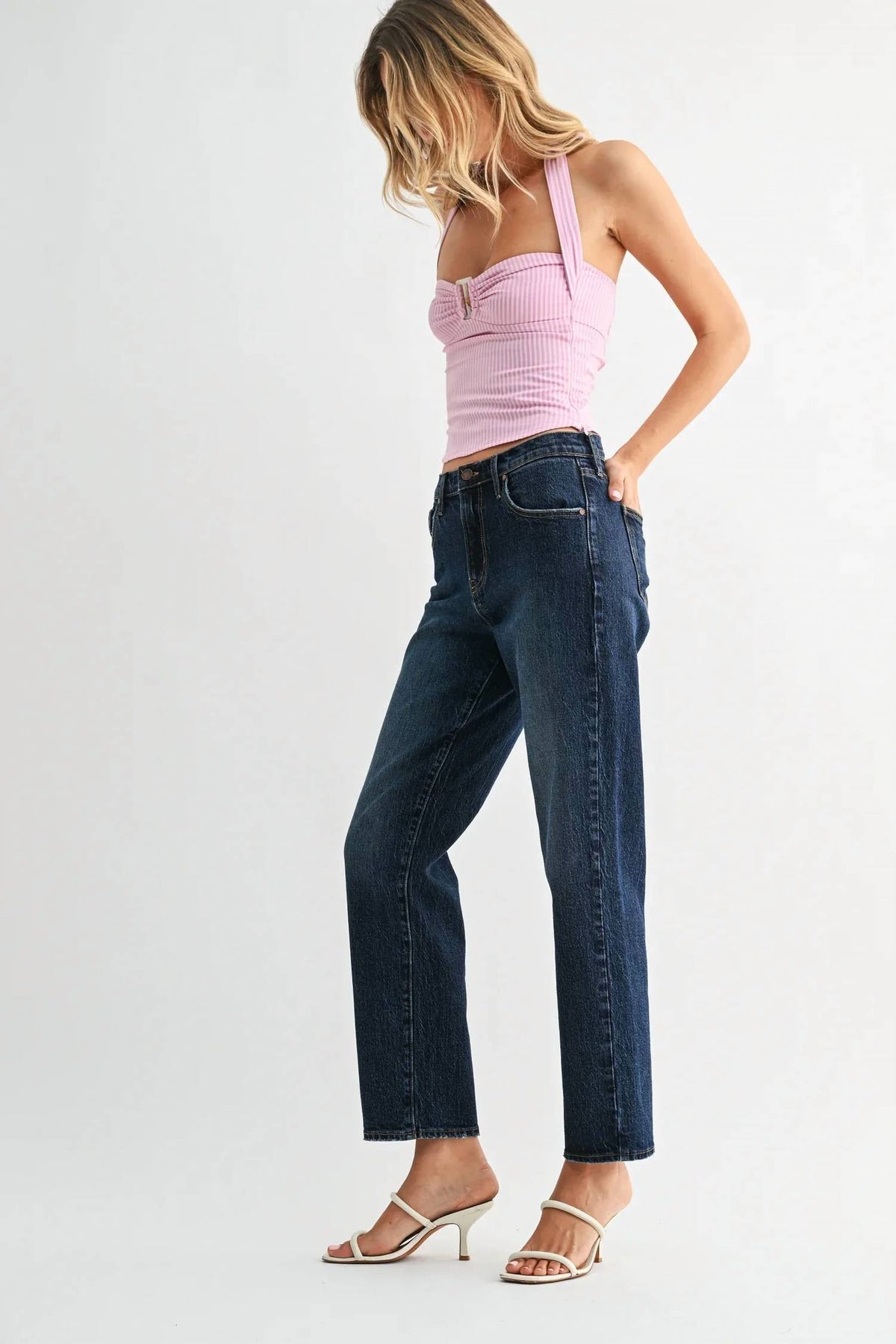 Easy Straight Leg Jean In Dark Denim