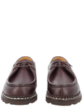Burgundy Michael Moccasin-Toe Leather Shoes