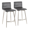 26-Inch Contemporary Upholstered Counter Chairs Set of 2