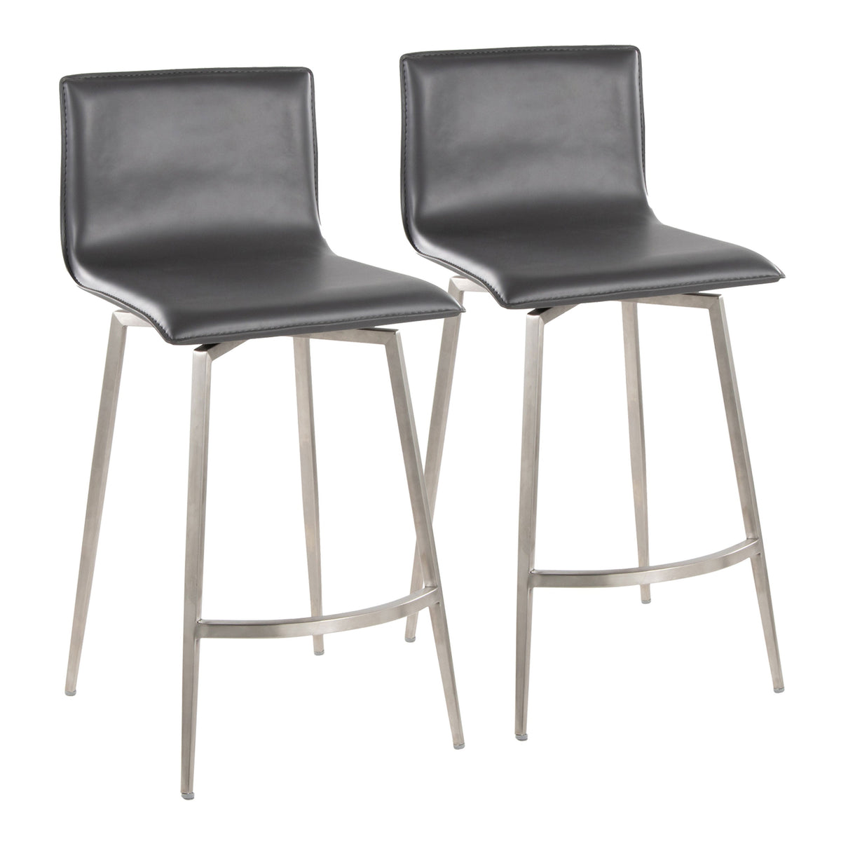 26-Inch Contemporary Upholstered Counter Chairs Set of 2