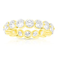 4 cttw Lab Grown Diamond Eternity Ring Wedding Band in 14K Yellow Gold For Women