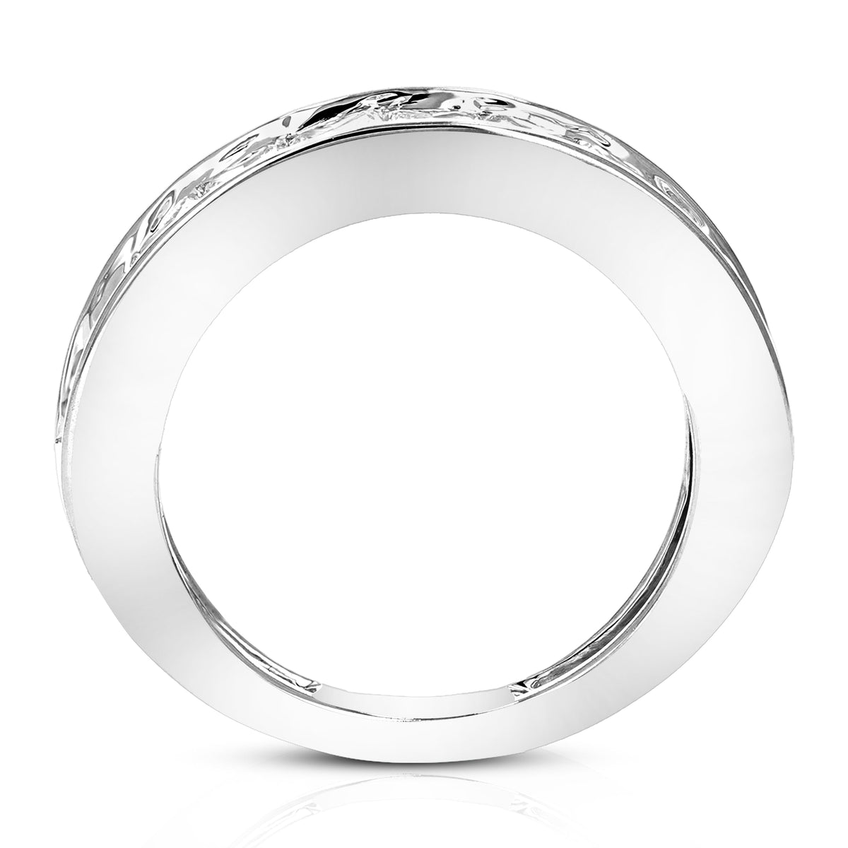 2 cttw Princess Lab Grown Diamond Wedding Band in 14K White Gold For Women