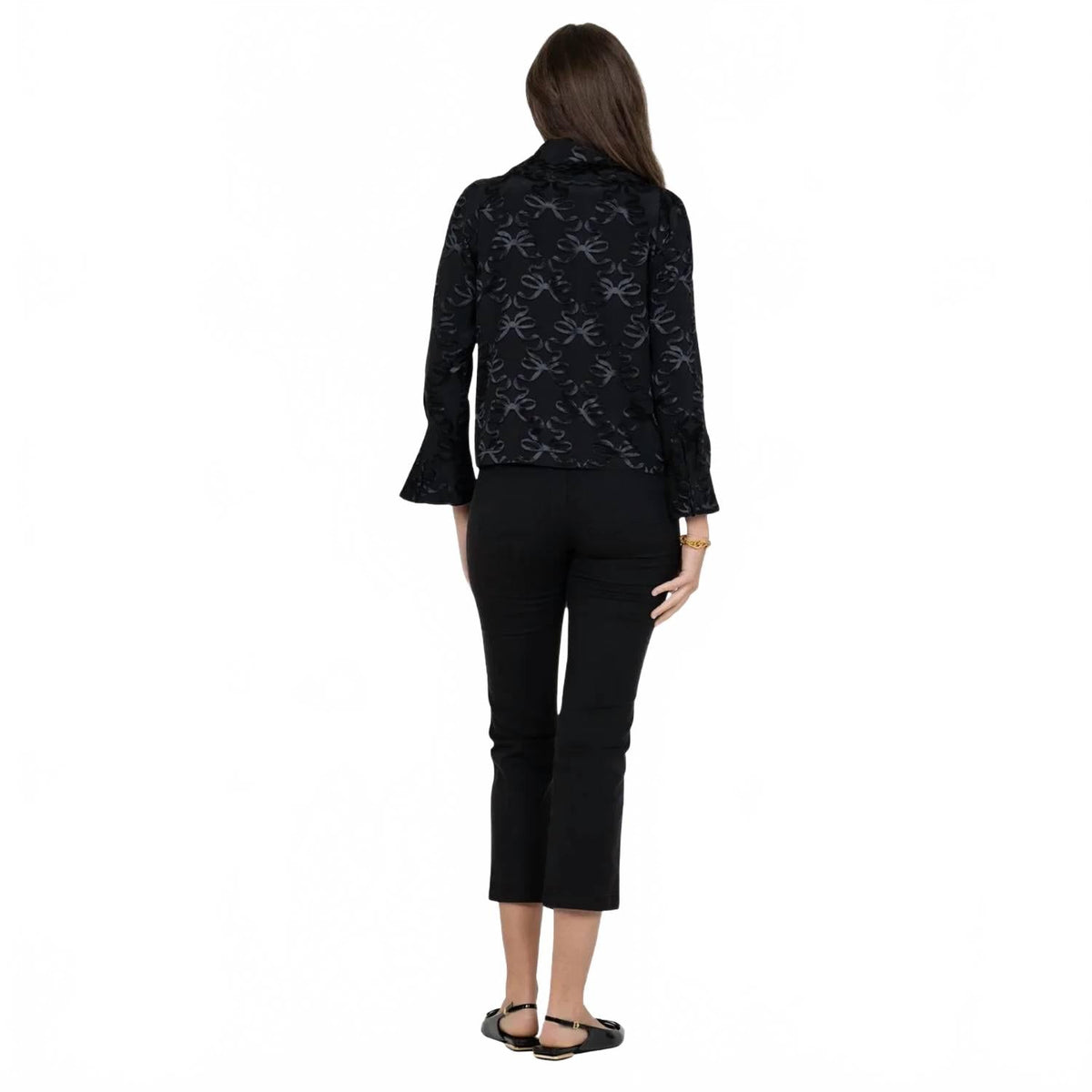 Bow Lattice Cameron Top In Black