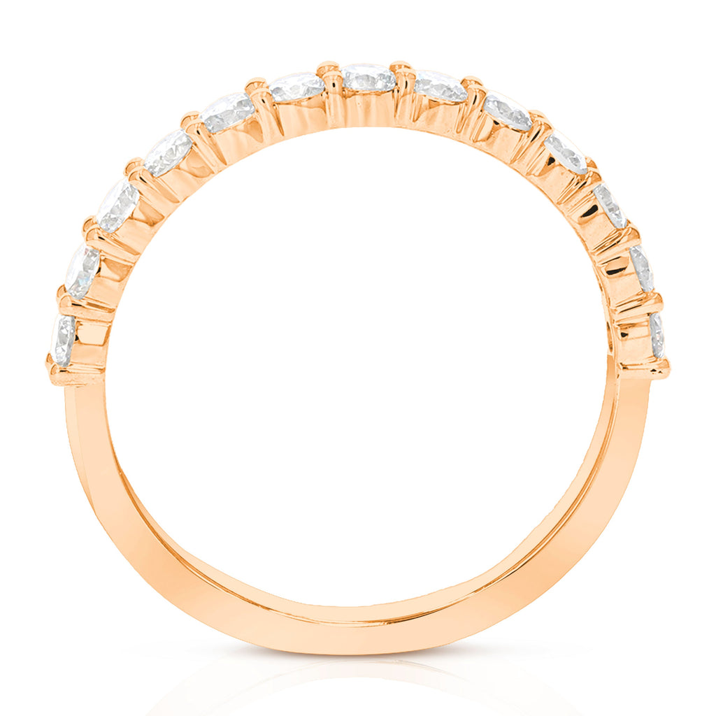 1/2 cttw Lab Grown Diamond Wedding Band in 14K Rose Gold For Women