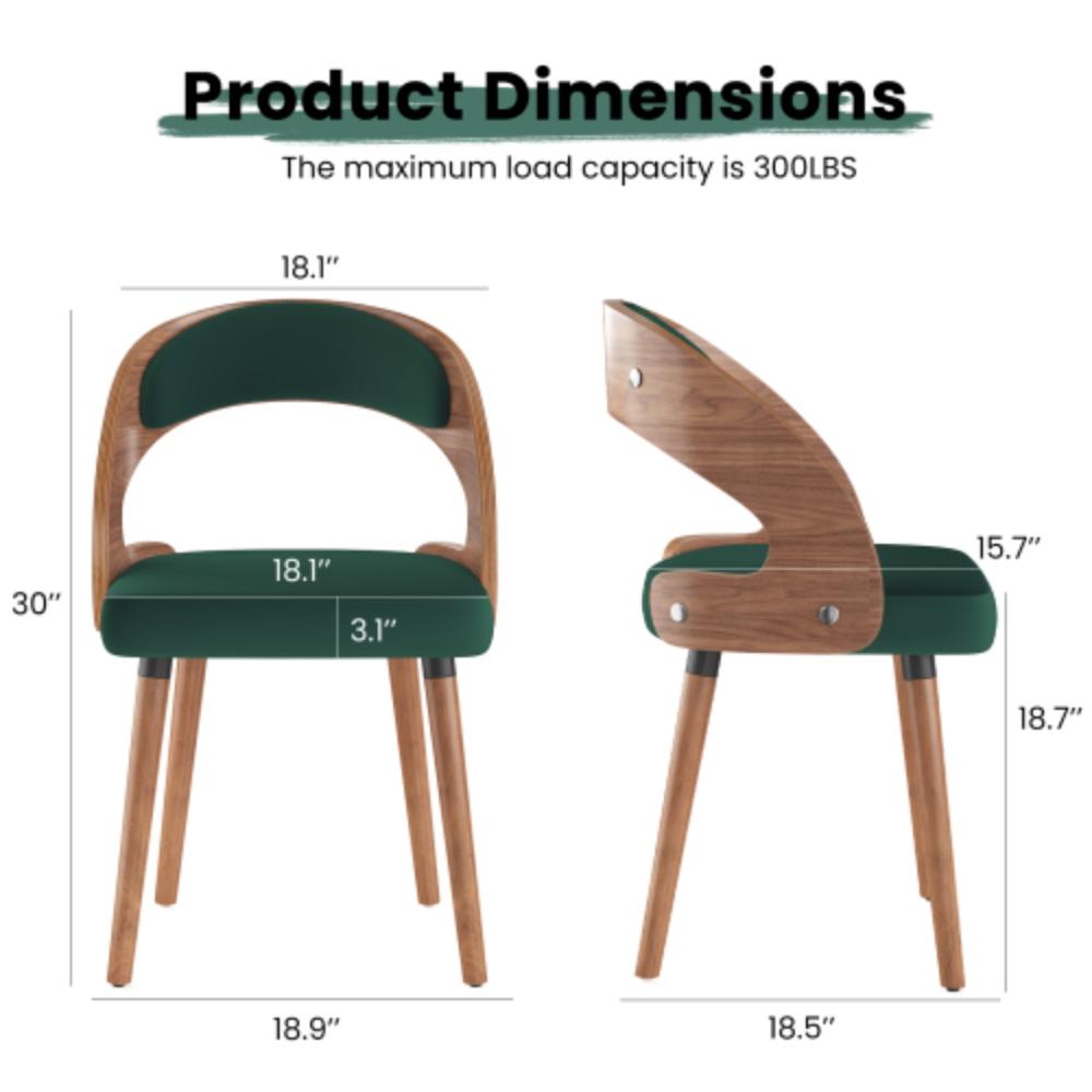 Modern Upholstered Side Chairs with Comfortable Padded Seats
