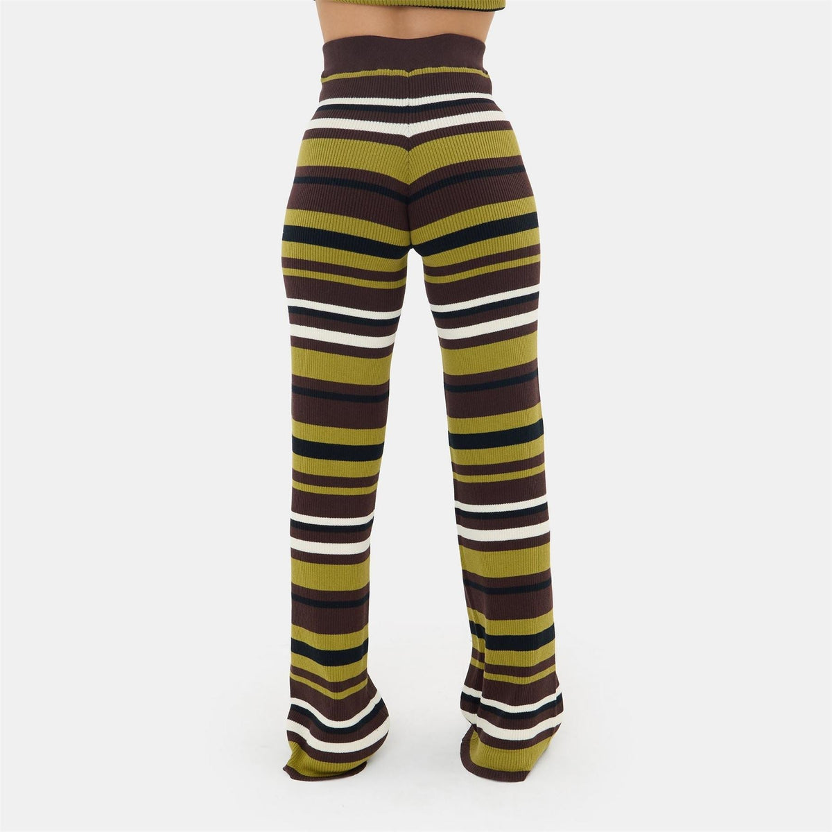 I Saw It First Knitted Horizontal Patterned Coord Wide Leg Pants