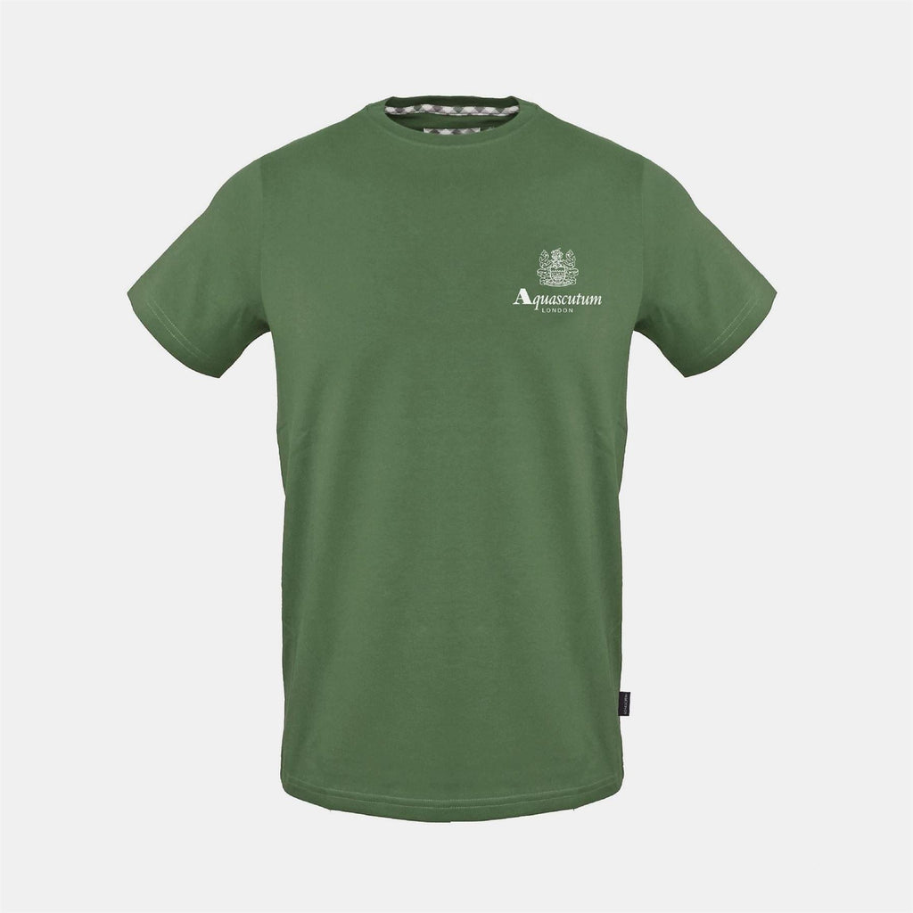 Aquascutum Text Graphic Crew Neck Short Sleeve T-Shirt