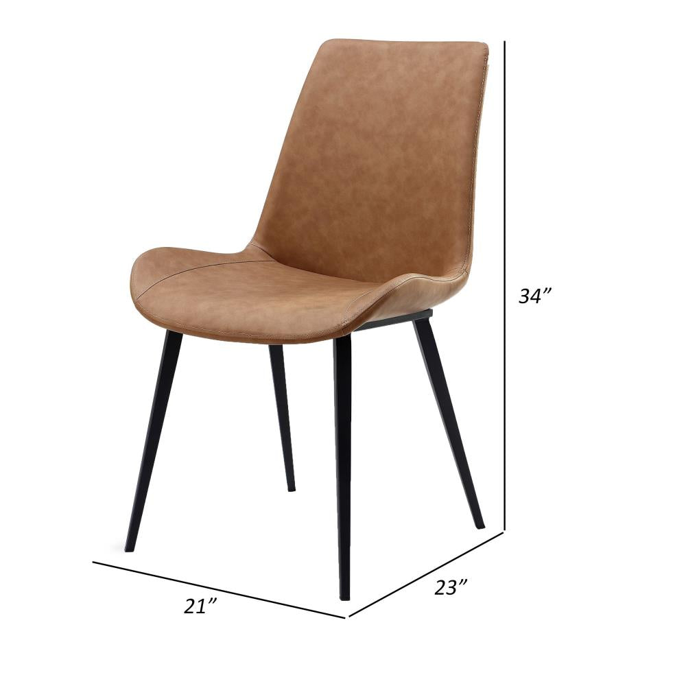 Set of 2 Upholstered Chairs with Supportive Backrests