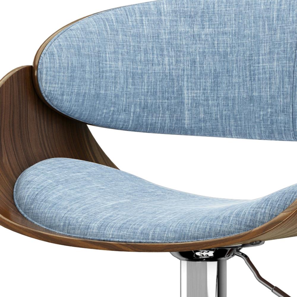 Mid-Century Modern Swivel Bar Stool with Footrest