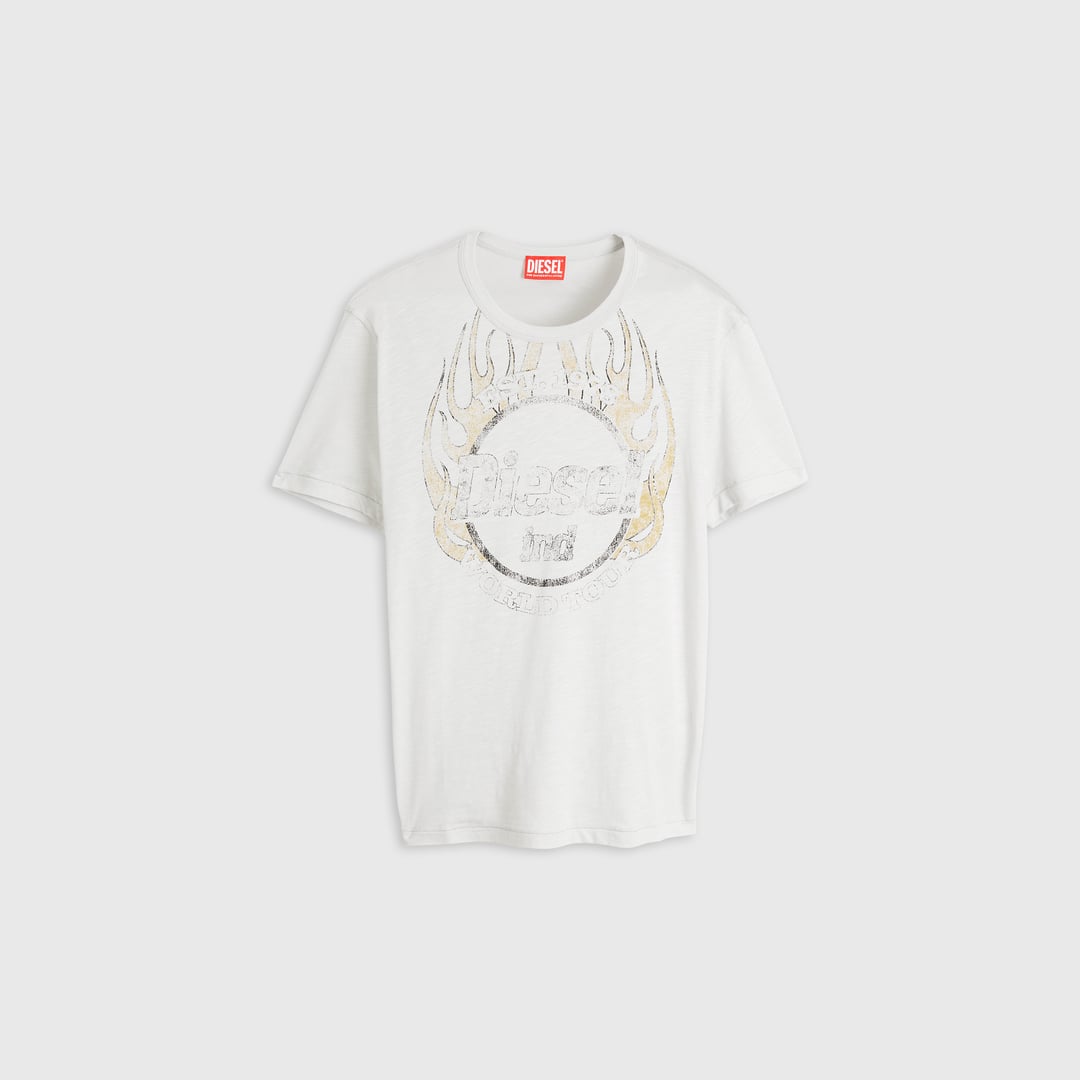 T-shirt in slub-jersey with crack print