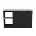 Multipurpose Kitchen Island with Spacious Top and Storage