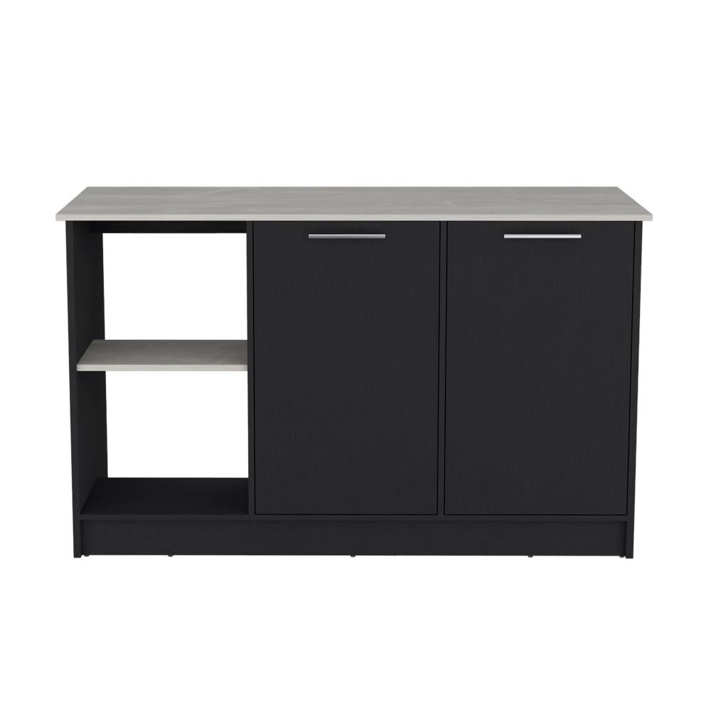 Multipurpose Kitchen Island with Spacious Top and Storage