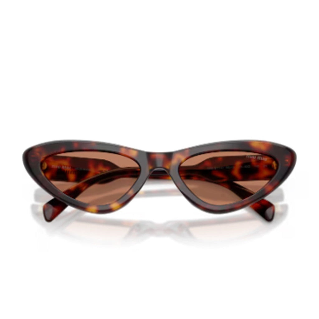 Havana B11su Acetate Narrow Cat-Eye Sunglasses