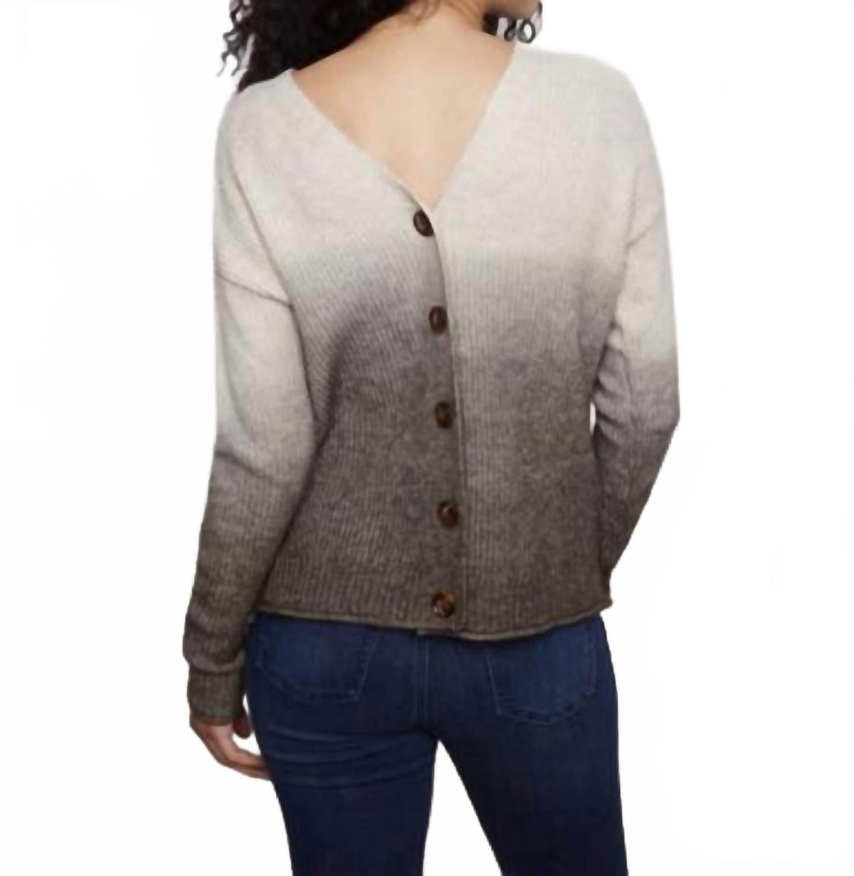 Ombre Cardigan In Pine
