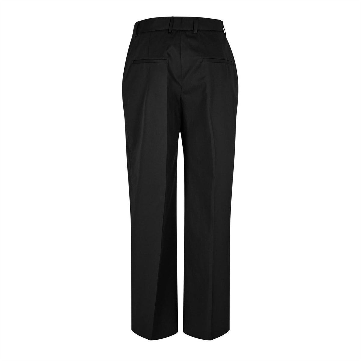 Off White Solid Patterned Straight Leg Tailoring Trousers