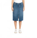 Midi Fringed Skirt In Light Blue