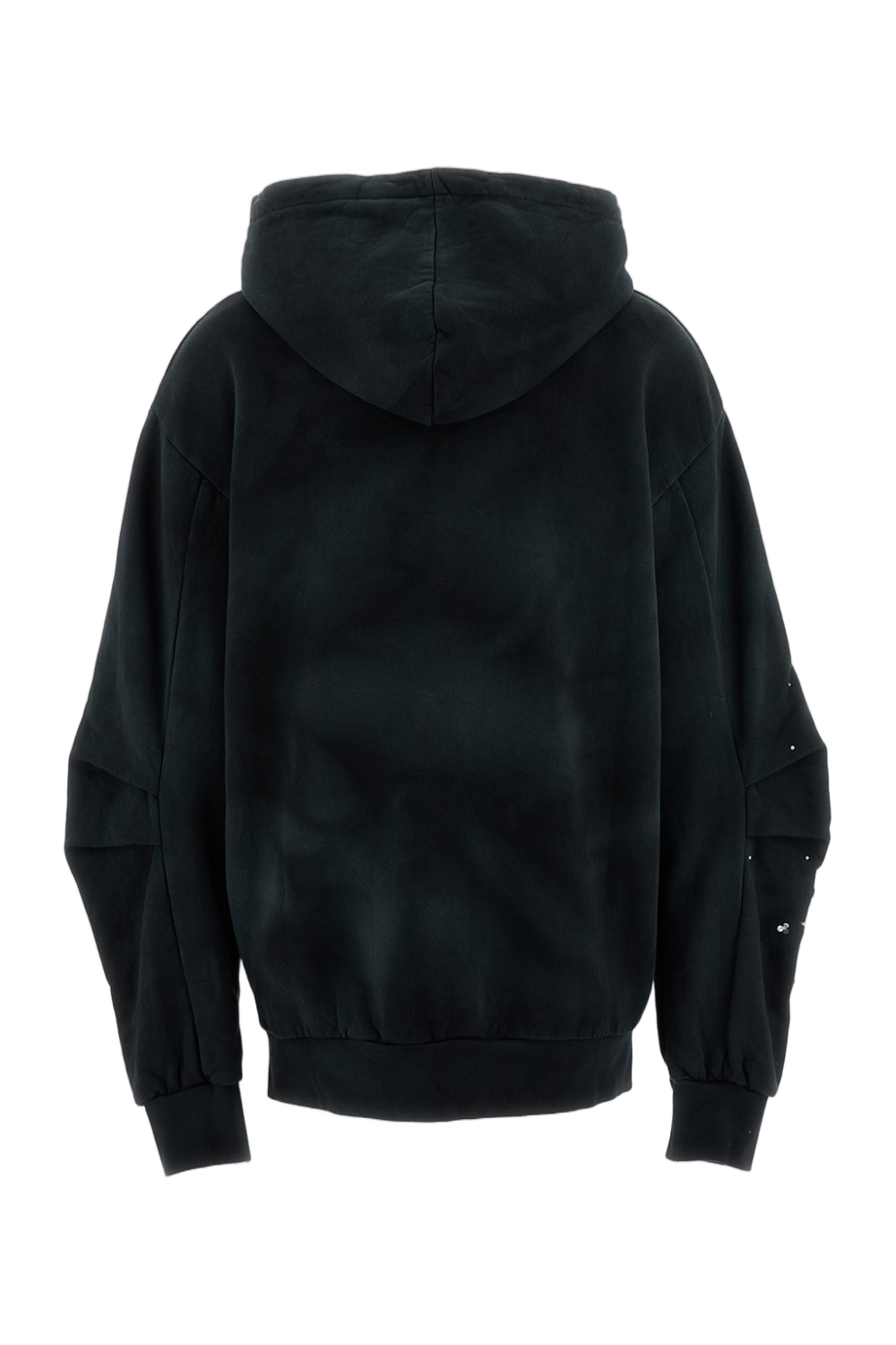 Grey Embellished Oversized Cotton Jersey Hoodie